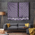 New Zealand Maori Niho Taniwha Tapestry Waiporopo Mangopare and Puhoro Pattern