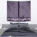New Zealand Maori Niho Taniwha Tapestry Waiporopo Mangopare and Puhoro Pattern