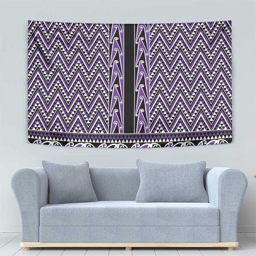 New Zealand Maori Niho Taniwha Tapestry Waiporopo Mangopare and Puhoro Pattern