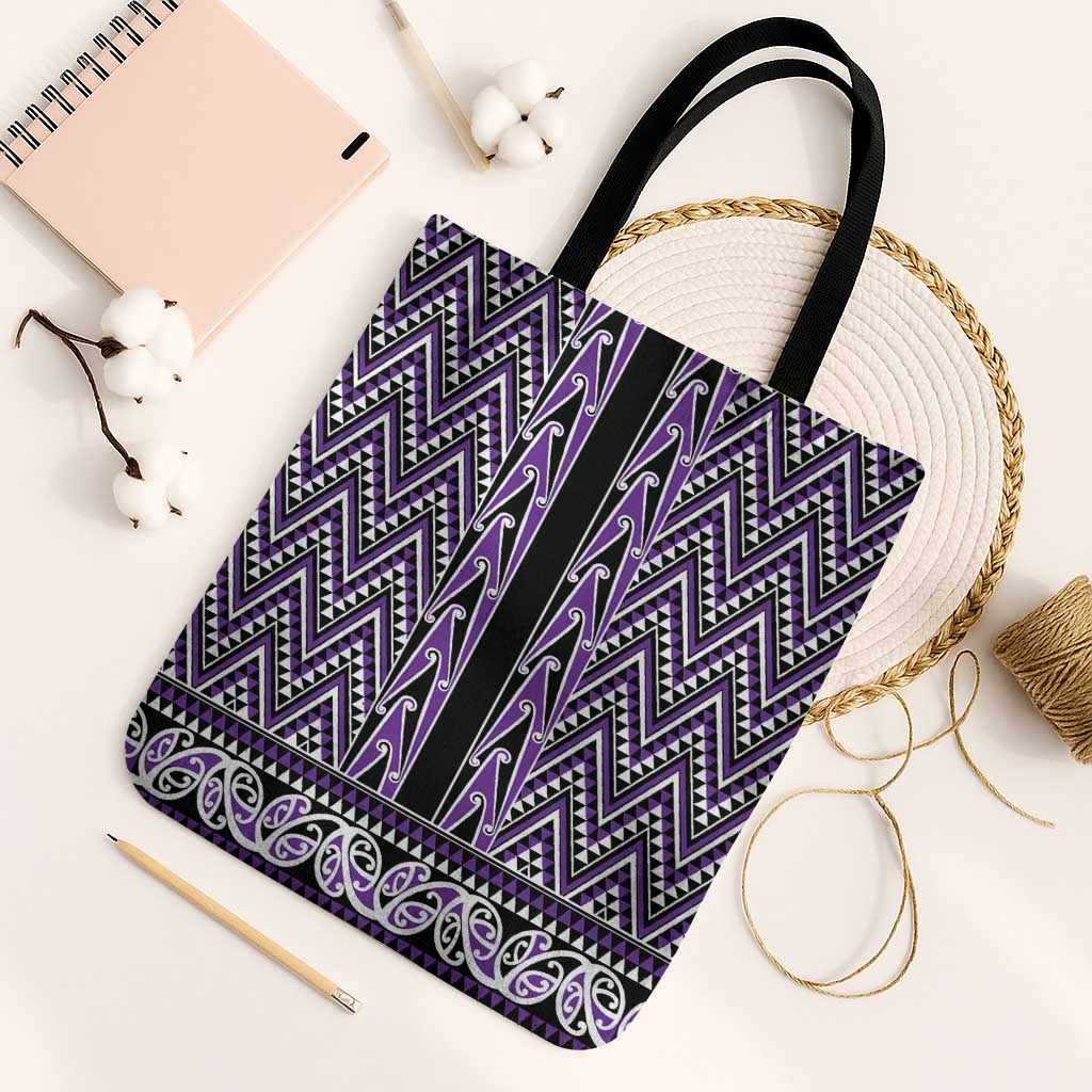 New Zealand Maori Niho Taniwha Tote Bag Waiporopo Mangopare and Puhoro Pattern - Aussie Hoodie