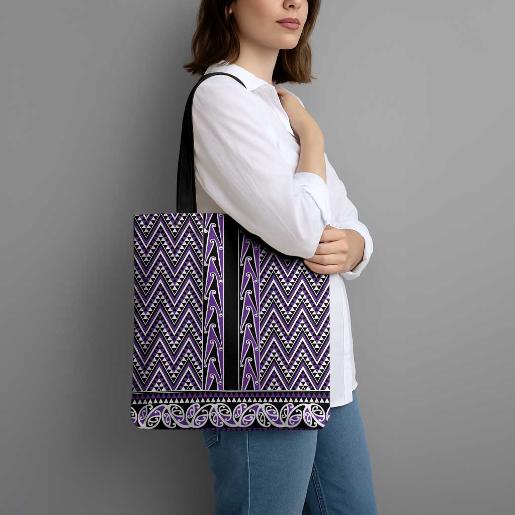 New Zealand Maori Niho Taniwha Tote Bag Waiporopo Mangopare and Puhoro Pattern - Aussie Hoodie