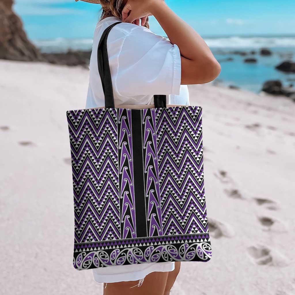 New Zealand Maori Niho Taniwha Tote Bag Waiporopo Mangopare and Puhoro Pattern - Aussie Hoodie
