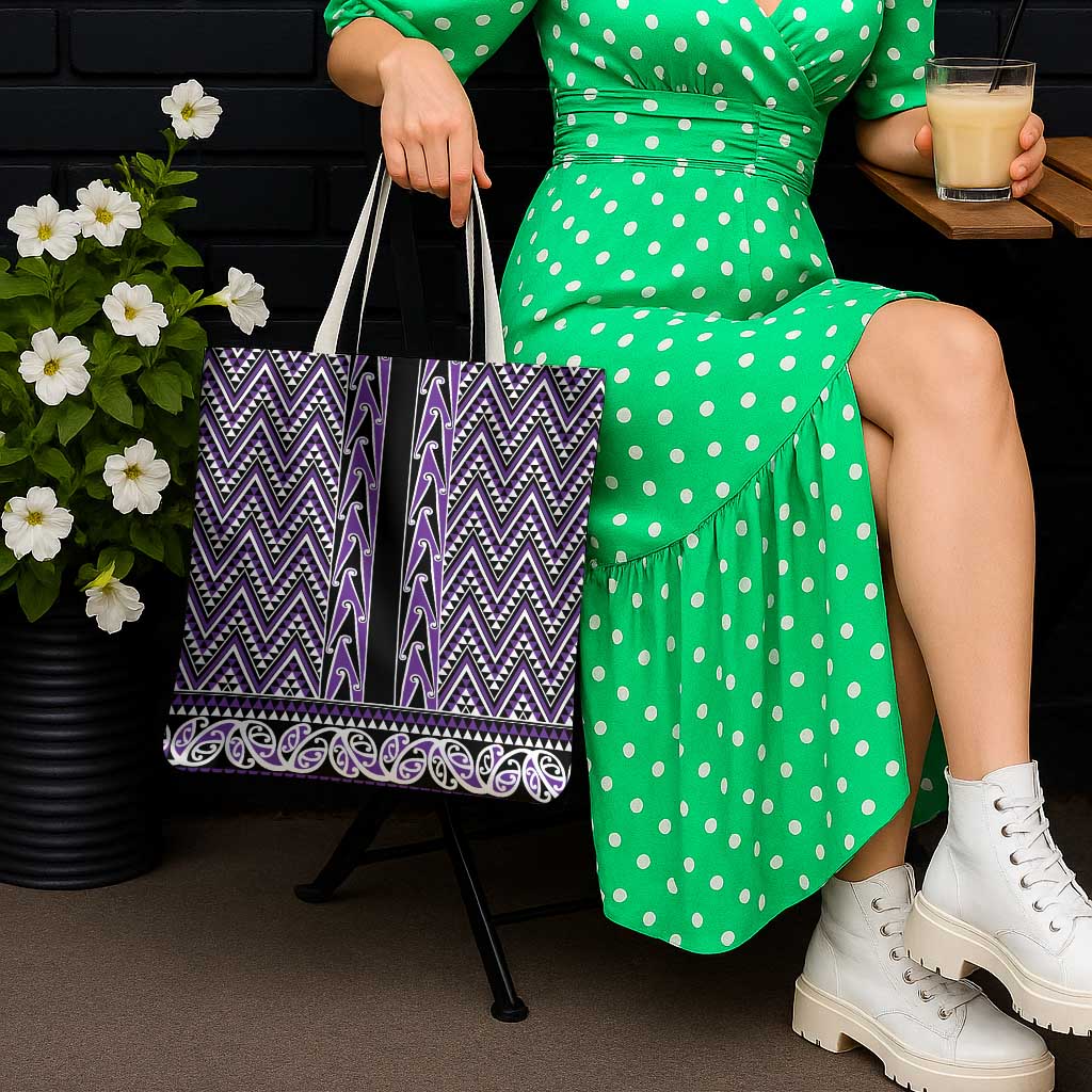 New Zealand Maori Niho Taniwha Tote Bag Waiporopo Mangopare and Puhoro Pattern - Aussie Hoodie