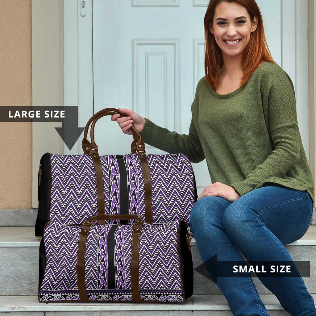 New Zealand Maori Niho Taniwha Travel Bag Waiporopo Mangopare and Puhoro Pattern - Aussie Hoodie