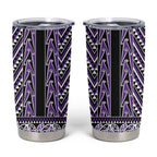 New Zealand Maori Niho Taniwha Tumbler Cup Waiporopo Mangopare and Puhoro Pattern