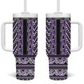 New Zealand Maori Niho Taniwha Tumbler With Handle Waiporopo Mangopare and Puhoro Pattern