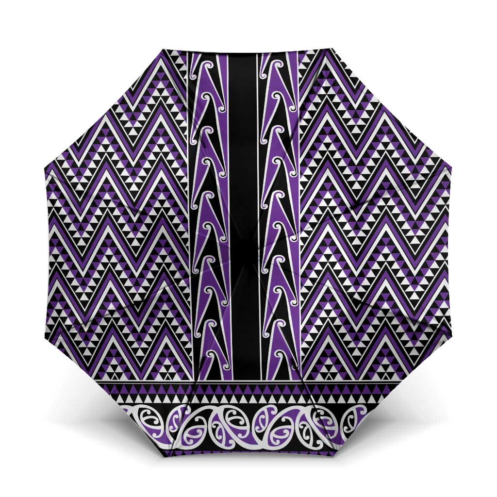 New Zealand Maori Niho Taniwha Umbrella Waiporopo Mangopare and Puhoro Pattern - Aussie Hoodie