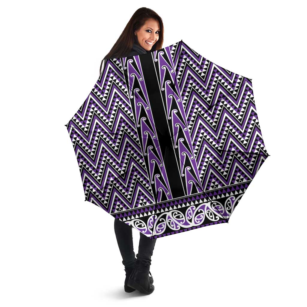 New Zealand Maori Niho Taniwha Umbrella Waiporopo Mangopare and Puhoro Pattern - Aussie Hoodie