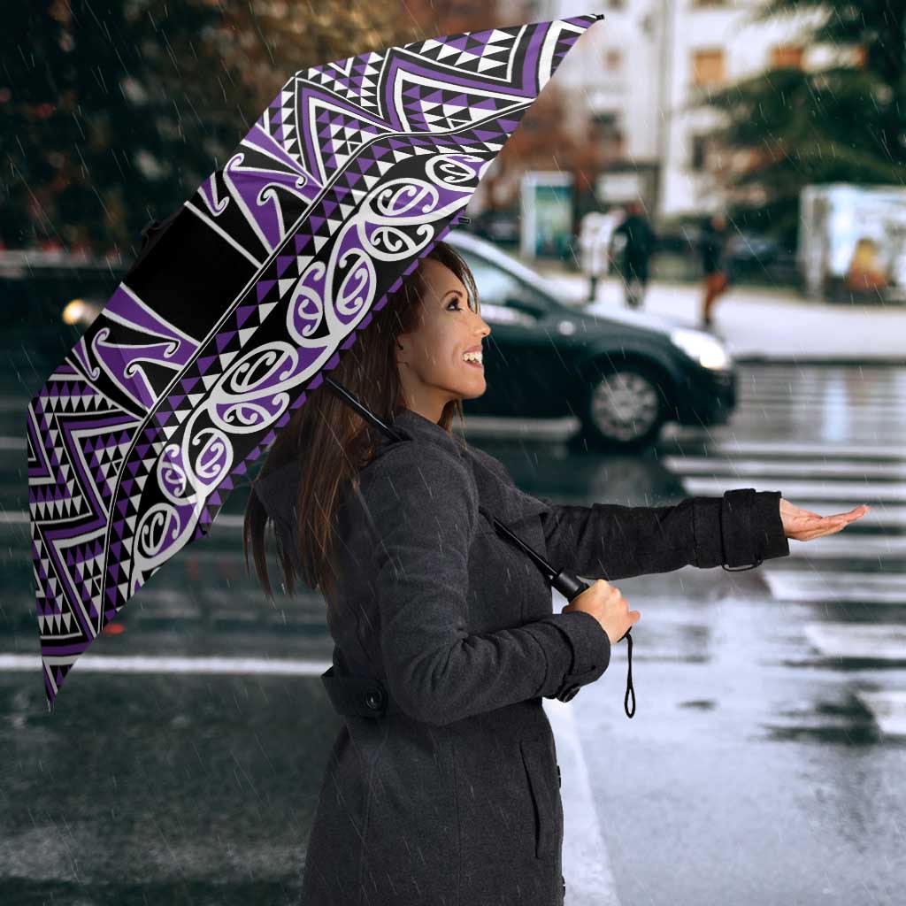 New Zealand Maori Niho Taniwha Umbrella Waiporopo Mangopare and Puhoro Pattern - Aussie Hoodie