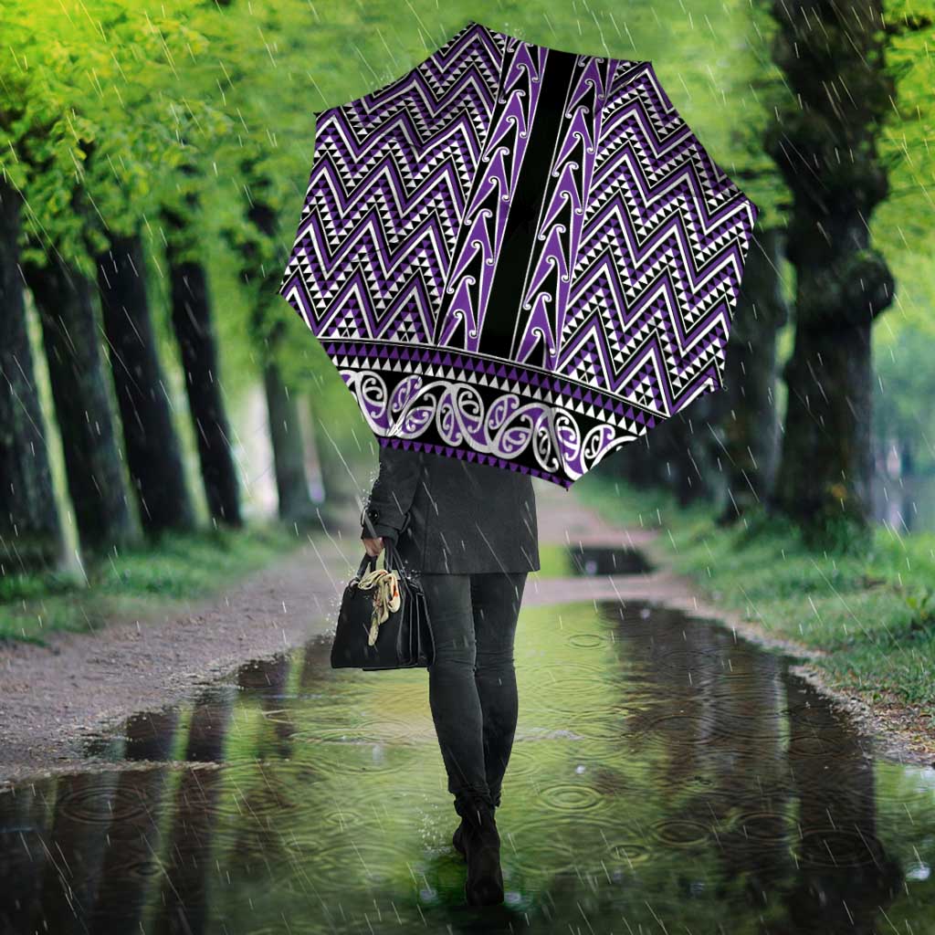 New Zealand Maori Niho Taniwha Umbrella Waiporopo Mangopare and Puhoro Pattern - Aussie Hoodie