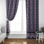 New Zealand Maori Niho Taniwha Window Curtain Waiporopo Mangopare and Puhoro Pattern