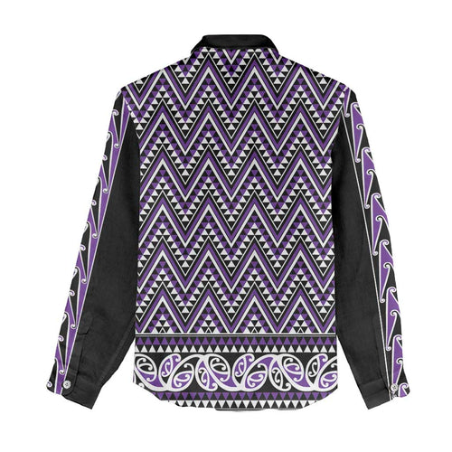 New Zealand Maori Niho Taniwha Women Casual Shirt Waiporopo Mangopare and Puhoro Pattern