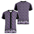 New Zealand Maori Niho Taniwha Women V-Neck T-Shirt Waiporopo Mangopare and Puhoro Pattern