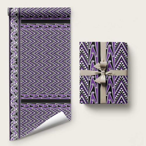 New Zealand Maori Niho Taniwha Wrapping Paper Waiporopo Mangopare and Puhoro Pattern - Aussie Hoodie