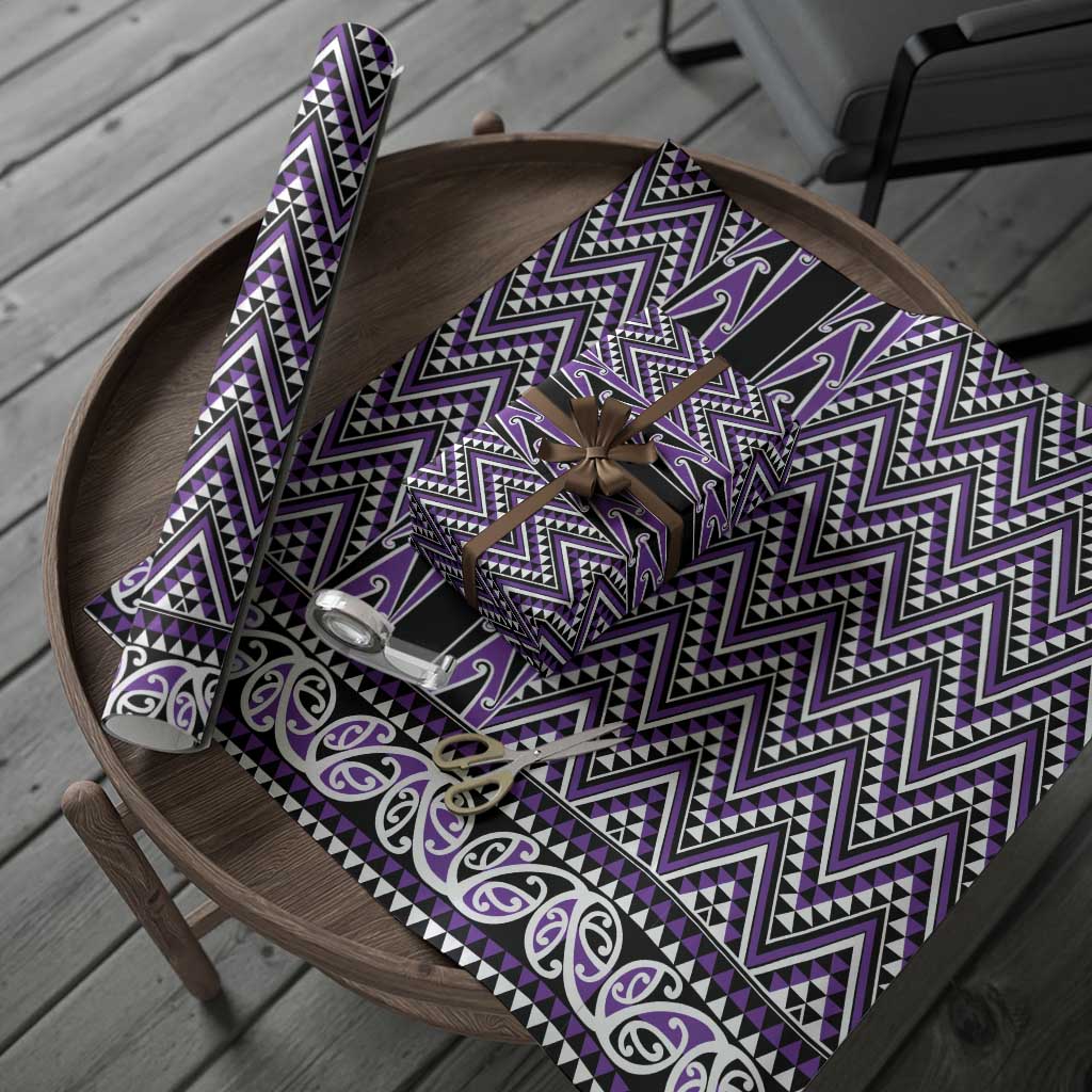 New Zealand Maori Niho Taniwha Wrapping Paper Waiporopo Mangopare and Puhoro Pattern - Aussie Hoodie