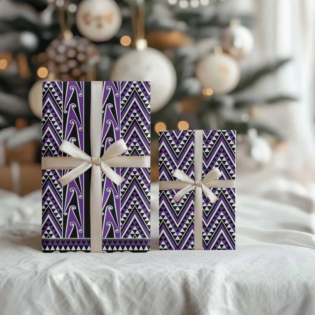 New Zealand Maori Niho Taniwha Wrapping Paper Waiporopo Mangopare and Puhoro Pattern - Aussie Hoodie