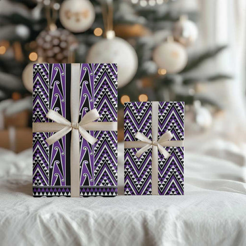 New Zealand Maori Niho Taniwha Wrapping Paper Waiporopo Mangopare and Puhoro Pattern - Aussie Hoodie