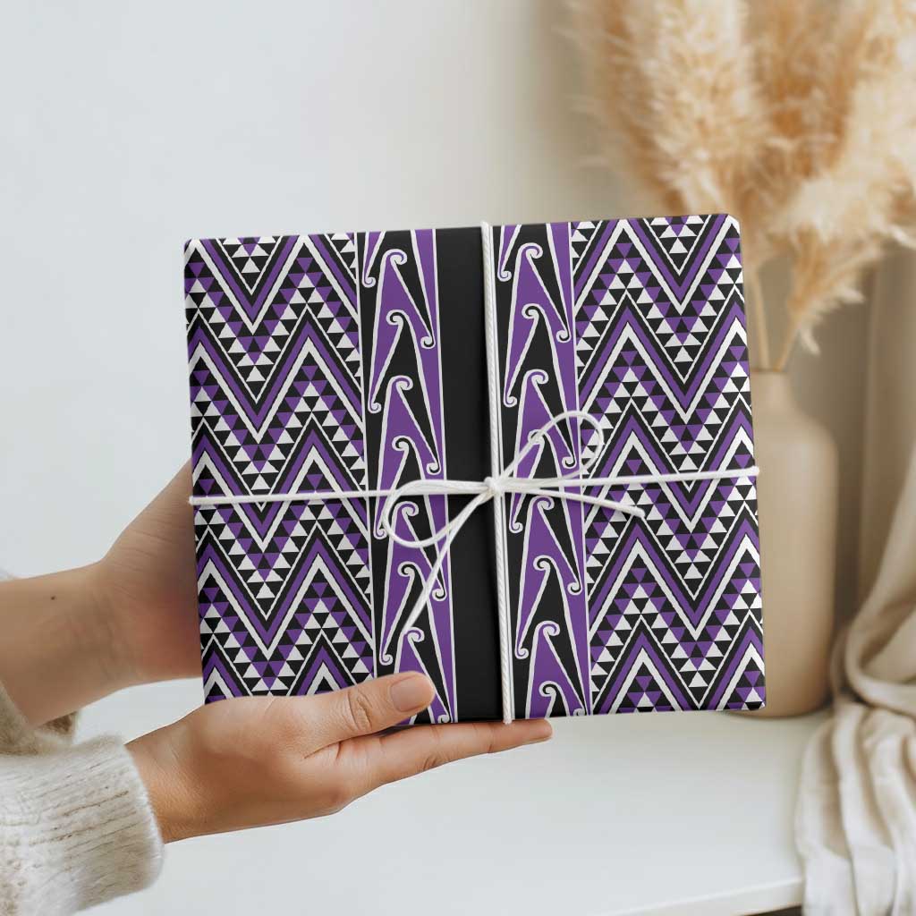 New Zealand Maori Niho Taniwha Wrapping Paper Waiporopo Mangopare and Puhoro Pattern - Aussie Hoodie