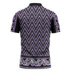 New Zealand Maori Niho Taniwha Zipper Polo Shirt Waiporopo Mangopare and Puhoro Pattern - Aussie Hoodie