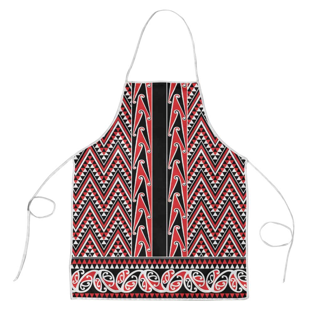 New Zealand Maori Niho Taniwha Apron Whero Mangopare and Puhoro Pattern - Aussie Hoodie