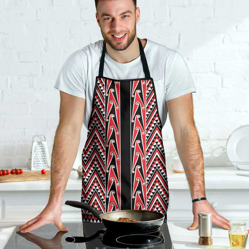 New Zealand Maori Niho Taniwha Apron Whero Mangopare and Puhoro Pattern - Aussie Hoodie