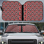 New Zealand Maori Niho Taniwha Auto Sun Shade Whero Mangopare and Puhoro Pattern - Aussie Hoodie