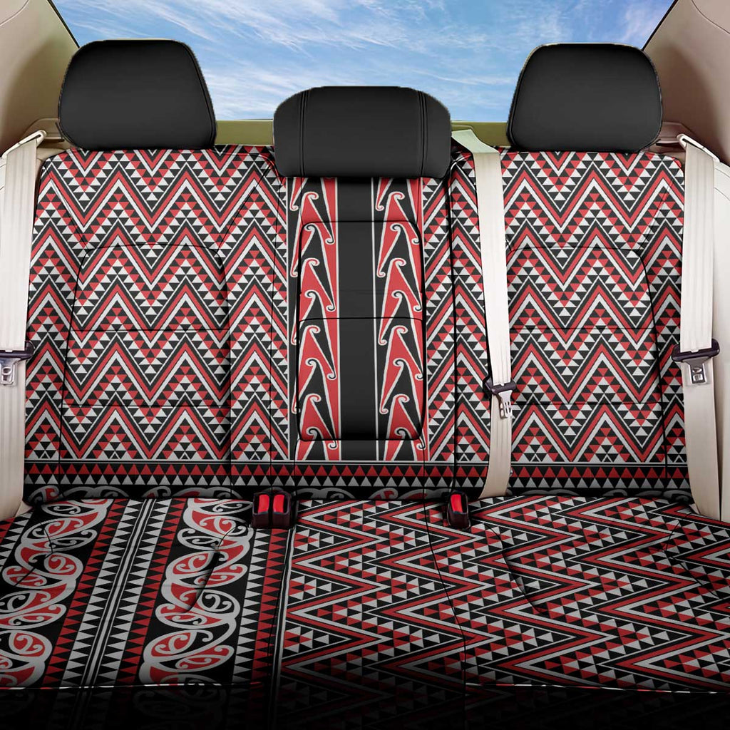 New Zealand Maori Niho Taniwha Back Car Seat Cover Whero Mangopare and Puhoro Pattern