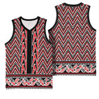 New Zealand Maori Niho Taniwha Basketball Jersey Whero Mangopare and Puhoro Pattern - Aussie Hoodie