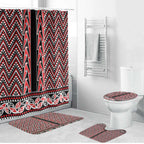 New Zealand Maori Niho Taniwha Bathroom Set Whero Mangopare and Puhoro Pattern - Aussie Hoodie