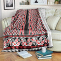 New Zealand Maori Niho Taniwha Blanket Whero Mangopare and Puhoro Pattern