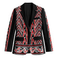 New Zealand Maori Niho Taniwha Blazer Whero Mangopare and Puhoro Pattern - Aussie Hoodie