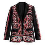 New Zealand Maori Niho Taniwha Blazer Whero Mangopare and Puhoro Pattern - Aussie Hoodie