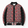 New Zealand Maori Niho Taniwha Bomber Puffer Jacket Whero Mangopare and Puhoro Pattern - Aussie Hoodie