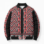 New Zealand Maori Niho Taniwha Bomber Puffer Jacket Whero Mangopare and Puhoro Pattern - Aussie Hoodie