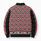 New Zealand Maori Niho Taniwha Bomber Puffer Jacket Whero Mangopare and Puhoro Pattern - Aussie Hoodie