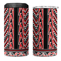 New Zealand Maori Niho Taniwha 4 in 1 Can Cooler Tumbler Whero Mangopare and Puhoro Pattern