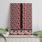 New Zealand Maori Niho Taniwha Canvas Wall Art Whero Mangopare and Puhoro Pattern
