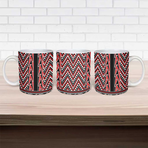 New Zealand Maori Niho Taniwha Ceramic Mug Whero Mangopare and Puhoro Pattern - Aussie Hoodie