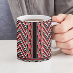 New Zealand Maori Niho Taniwha Ceramic Mug Whero Mangopare and Puhoro Pattern - Aussie Hoodie