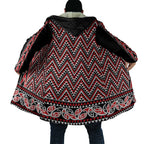 New Zealand Maori Niho Taniwha Cloak Whero Mangopare and Puhoro Pattern - Aussie Hoodie