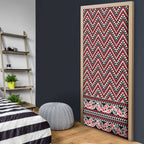New Zealand Maori Niho Taniwha Door Cover Whero Mangopare and Puhoro Pattern - Aussie Hoodie