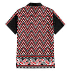 New Zealand Maori Niho Taniwha Family Matching Puletasi and Hawaiian Shirt Whero Mangopare and Puhoro Pattern