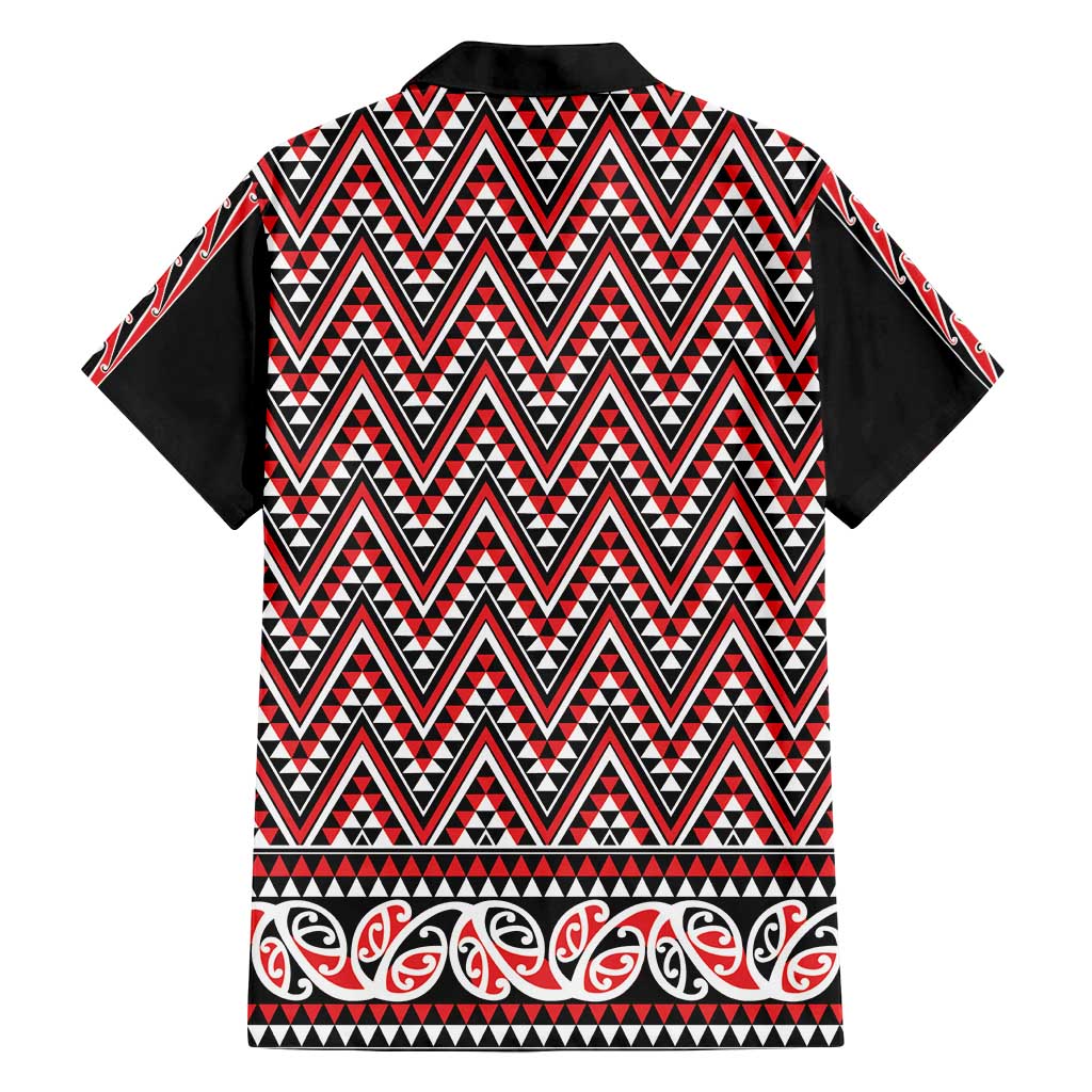 New Zealand Maori Niho Taniwha Family Matching Puletasi and Hawaiian Shirt Whero Mangopare and Puhoro Pattern