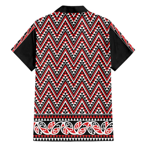 New Zealand Maori Niho Taniwha Family Matching Summer Maxi Dress and Hawaiian Shirt Whero Mangopare and Puhoro Pattern
