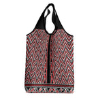 New Zealand Maori Niho Taniwha Grocery Bag Whero Mangopare and Puhoro Pattern