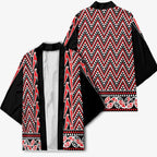 New Zealand Maori Niho Taniwha Kimono Whero Mangopare and Puhoro Pattern - Aussie Hoodie