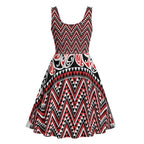 New Zealand Maori Niho Taniwha Midi Dress Whero Mangopare and Puhoro Pattern - Aussie Hoodie