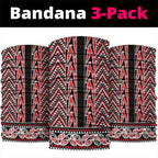 New Zealand Maori Niho Taniwha Neck Gaiter Whero Mangopare and Puhoro Pattern - Aussie Hoodie