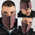New Zealand Maori Niho Taniwha Neck Gaiter Whero Mangopare and Puhoro Pattern - Aussie Hoodie