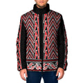 New Zealand Maori Niho Taniwha Padded Jacket Whero Mangopare and Puhoro Pattern - Aussie Hoodie